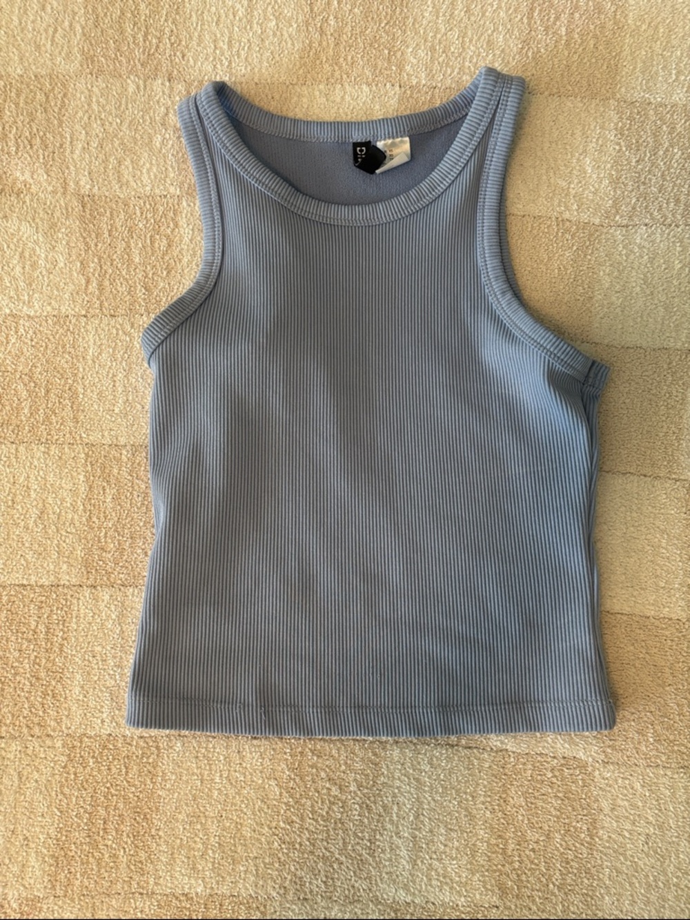 H&M Divided Baby Blue Ribbed Tank